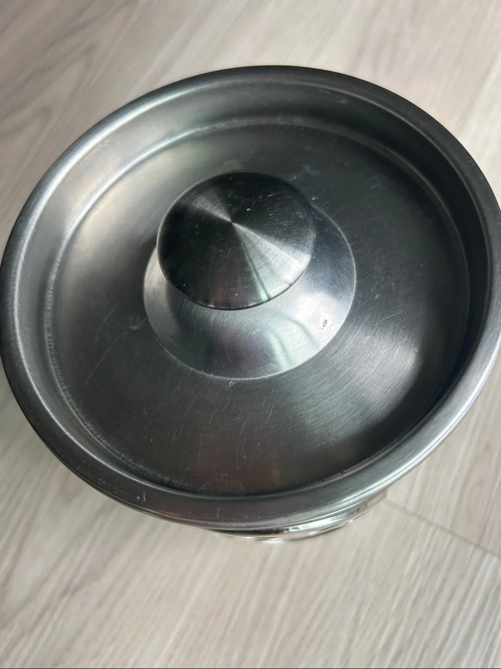 Stainless Steel Dog Treat Jar Paw Accent Silver